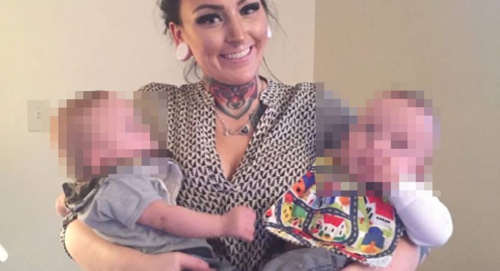 Hillarie Galazka y sus dos hijos. GoFundMe