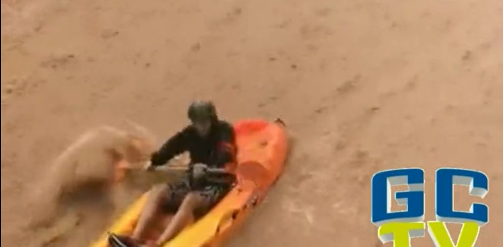 Disparate durante el ciclón Hermine: baja en canoa por un barranco de Canarias