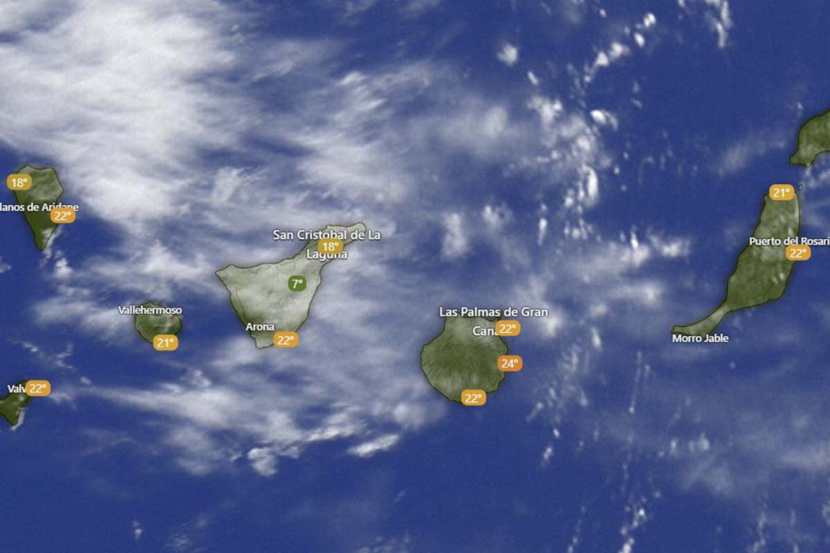 El tiempo en Canarias según la Aemet