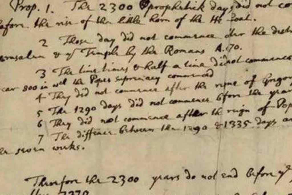 Isaac Newton fin del mundo