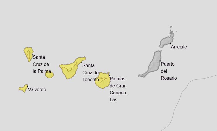 Prealertas Canarias DANA AEMET tiempo