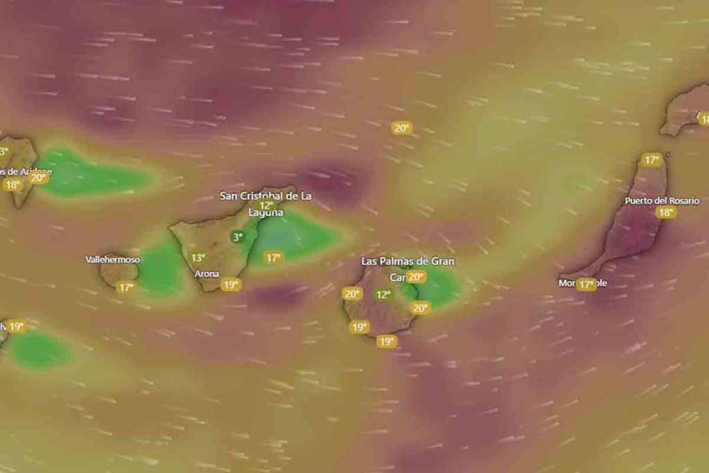 Borrasca Nuria Canarias AEMET tiempo