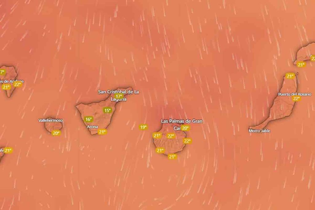 El tiempo en Canarias por la AEMET