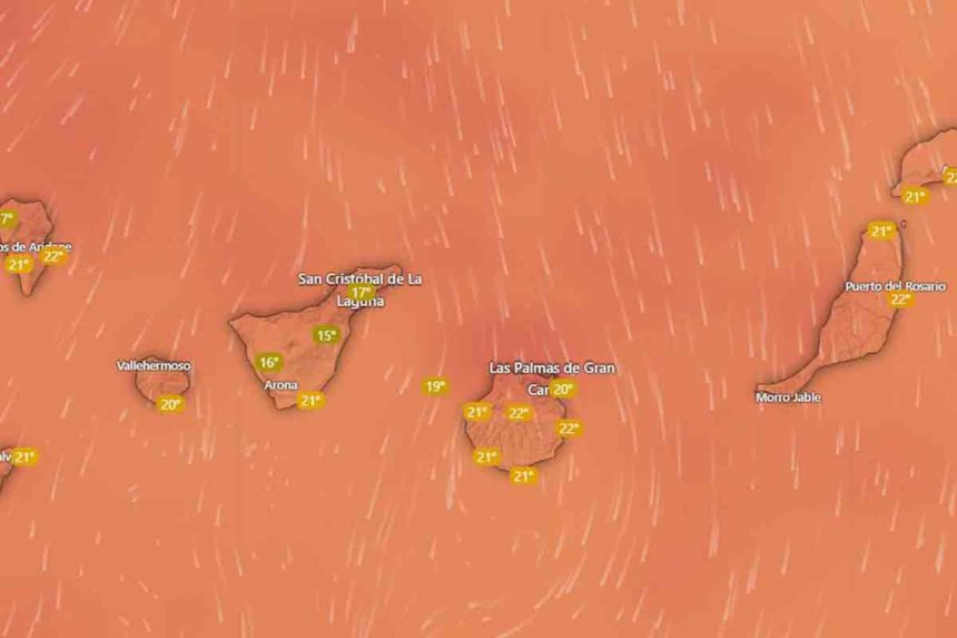 El tiempo en Canarias por la AEMET