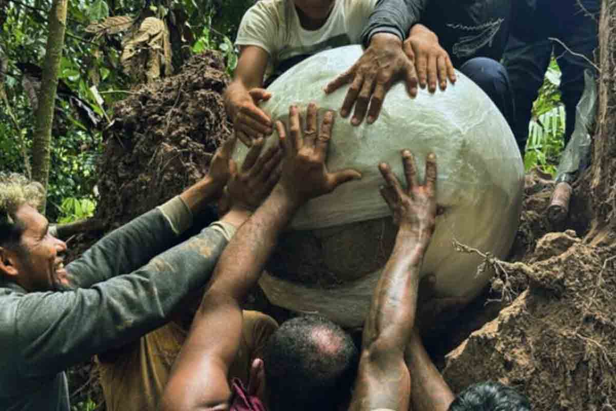Esferas descubiertas por los arqueólogos