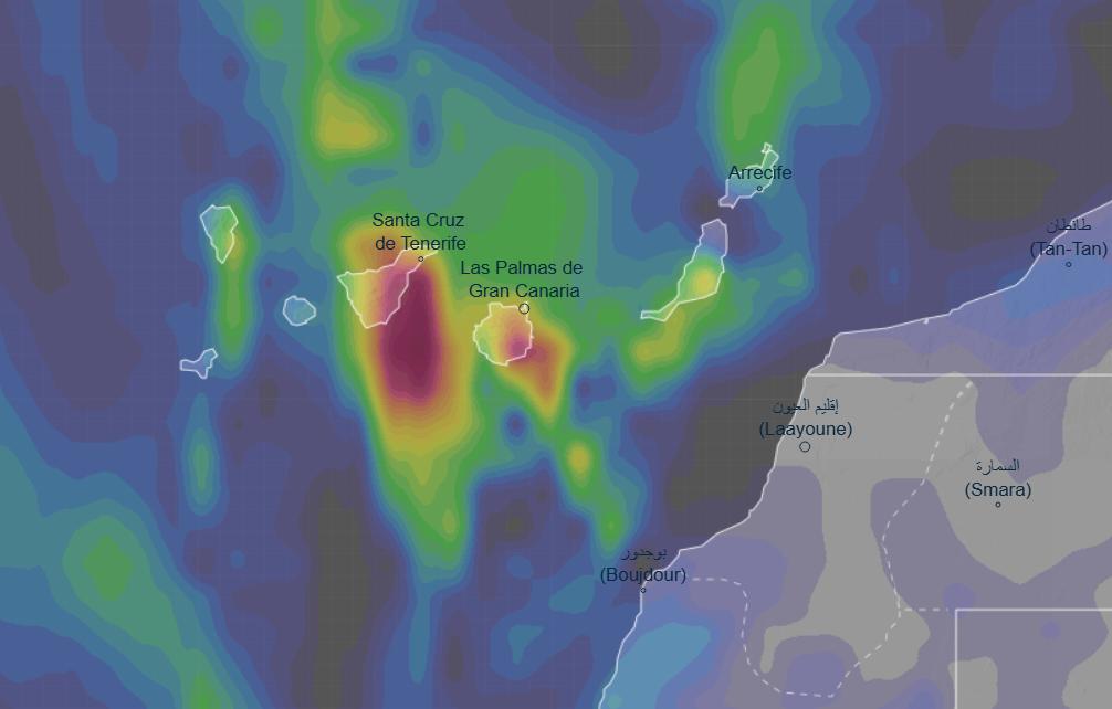 Evolución de la borrasca Emilia en Canarias - AEMET METEO