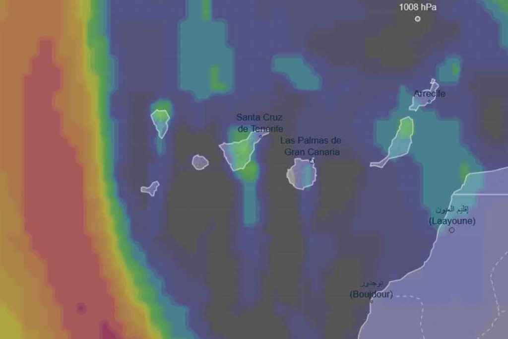 Situación de la Borrasca Emilia en Canarias - AEMET