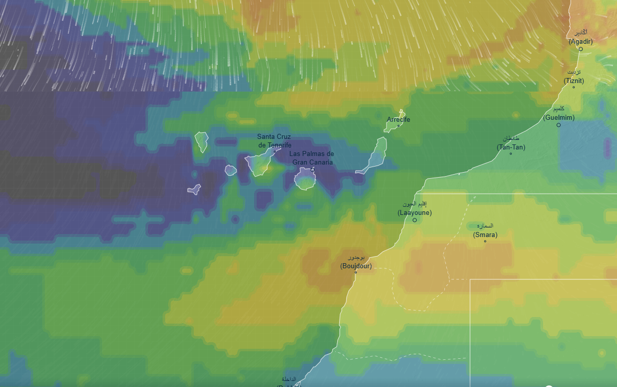 AEMET alerta de fuerte viento y oleaje en Canarias con rachas intensas