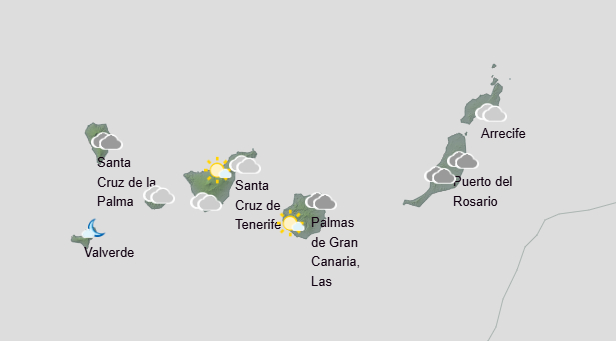 Previsión meteorológica de la AEMET para Canarias