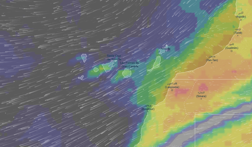 Avisos de la AEMET por viento y lluvias en Canarias