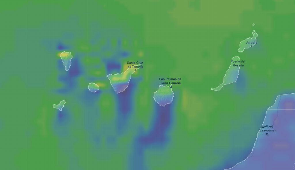 AEMET prevé intervalos nubosos y mar de fondo del noroeste en Canarias este jueves, con viento que se intensificará por la tarde