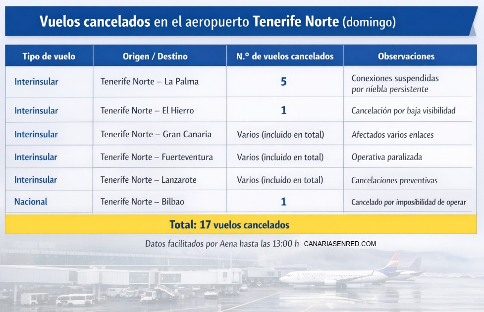 Vuelos cancelados en Tenerife - CER