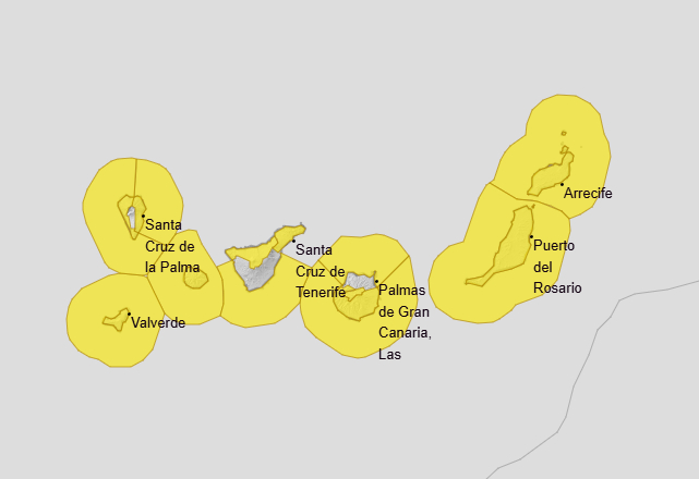 Alertas en Canarias por mal tiempo - AEMET