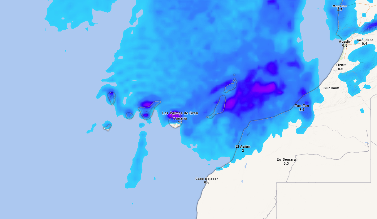 Mapa del tiempo en Canarias - AEMET