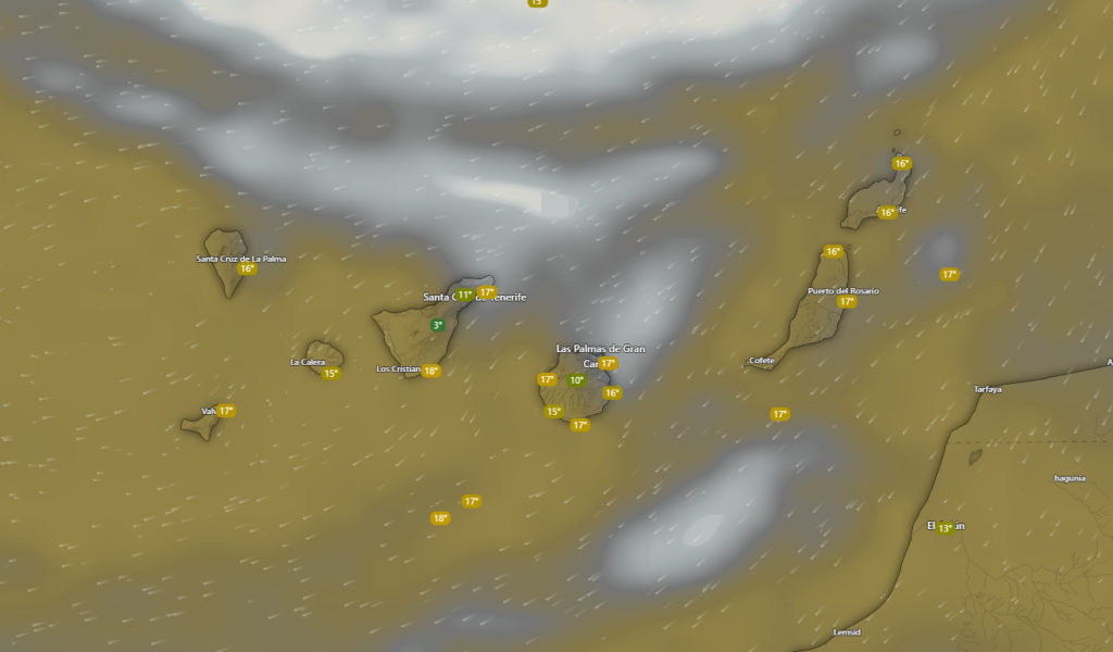 Costa y cumbres de Canarias con fuerte viento y mar alterada bajo aviso amarillo activado por AEMET para este domingo con rachas intensas