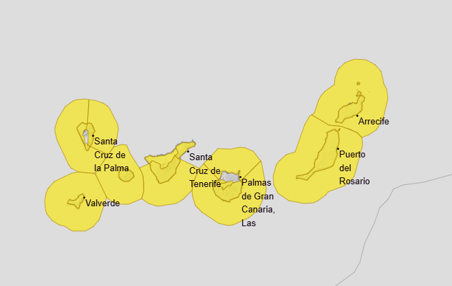 Alertas en Canarias activadas - AEMET