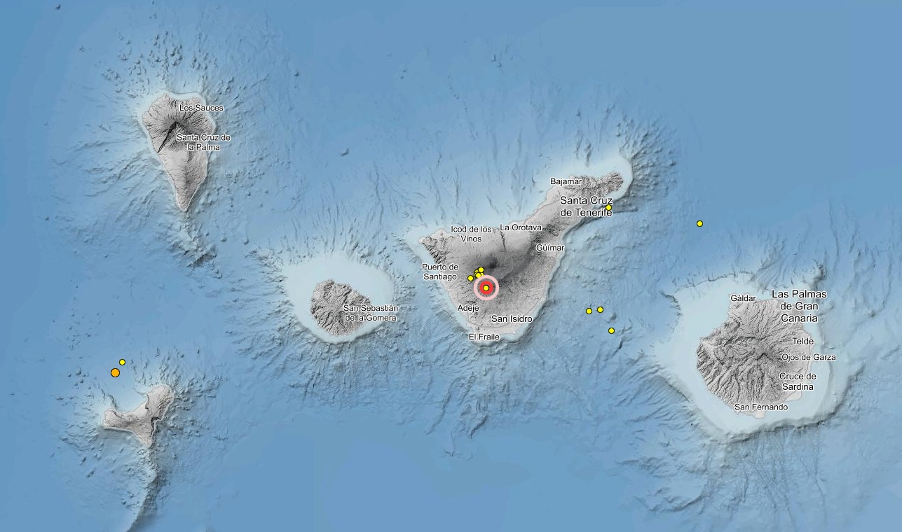 Últimos terremotos en El Teide en Canarias - IGN