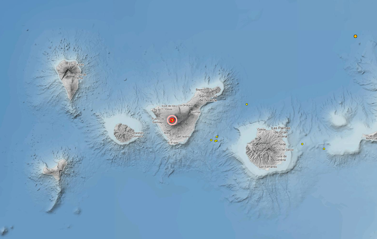 Últimos terremotos en Tenerife - IGN