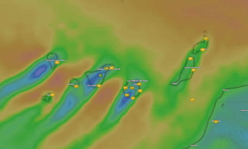 Calima y viento fuerte en Canarias con mala mar tras aviso de la AEMET