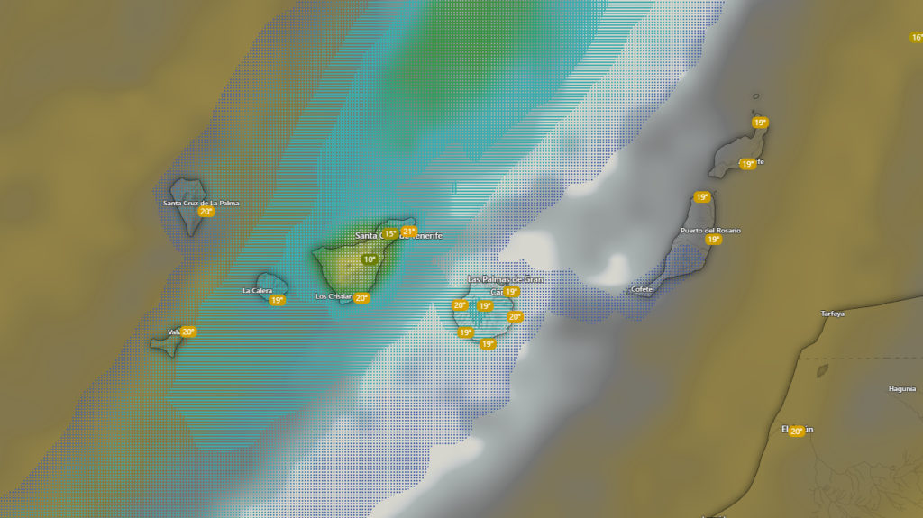 Mapa de la borrasca Samuel en Canarias - AEMET