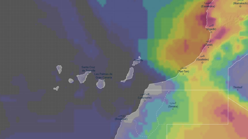 Viento fuerte en Canarias con oleaje en la costa y nubes en el norte según previsión de la AEMET para este viernes en el archipiélago