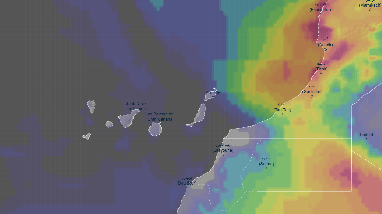 Viento fuerte en Canarias con oleaje en la costa y nubes en el norte según previsión de la AEMET para este viernes en el archipiélago