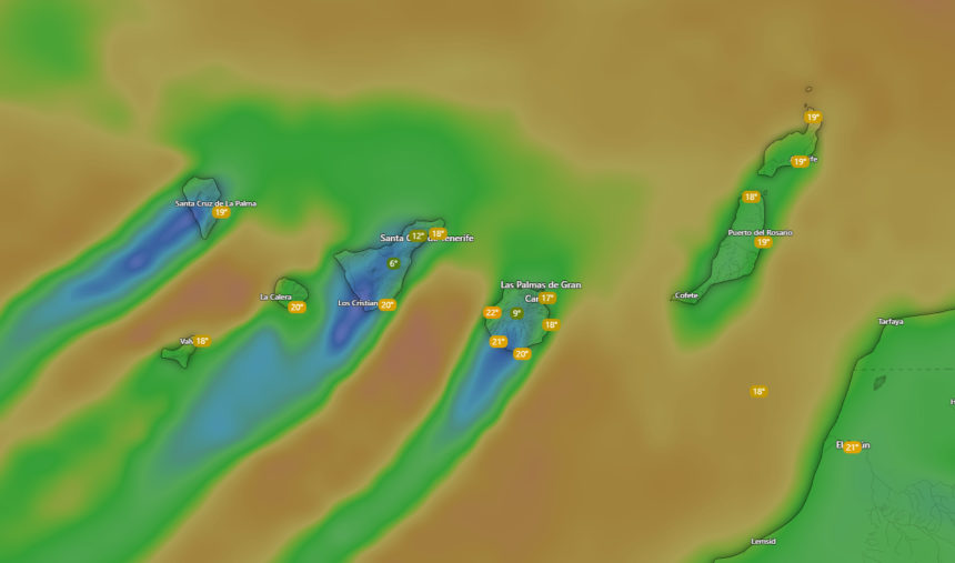 Mapa del tiempo en Canarias - AEMET