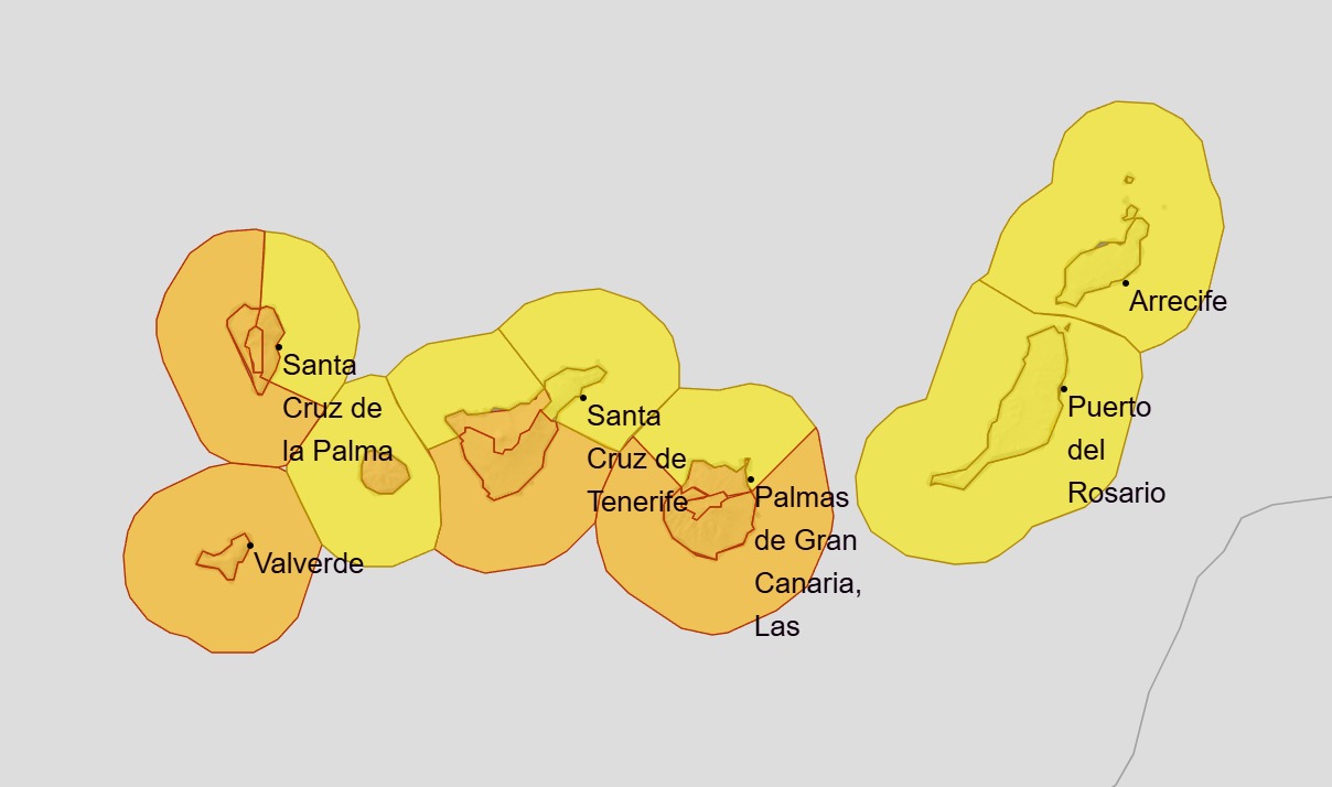 La borrasca Therese durará cuatro días en Canarias con 96 incidencias registradas por el 112 lluvias de 300 litros por metro cuadrado y riesgo de inundaciones y deslizamientos en Tenerife y La Palma