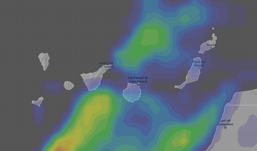 Mapa de la borrasca y el tiempo en Canarias - AEMET