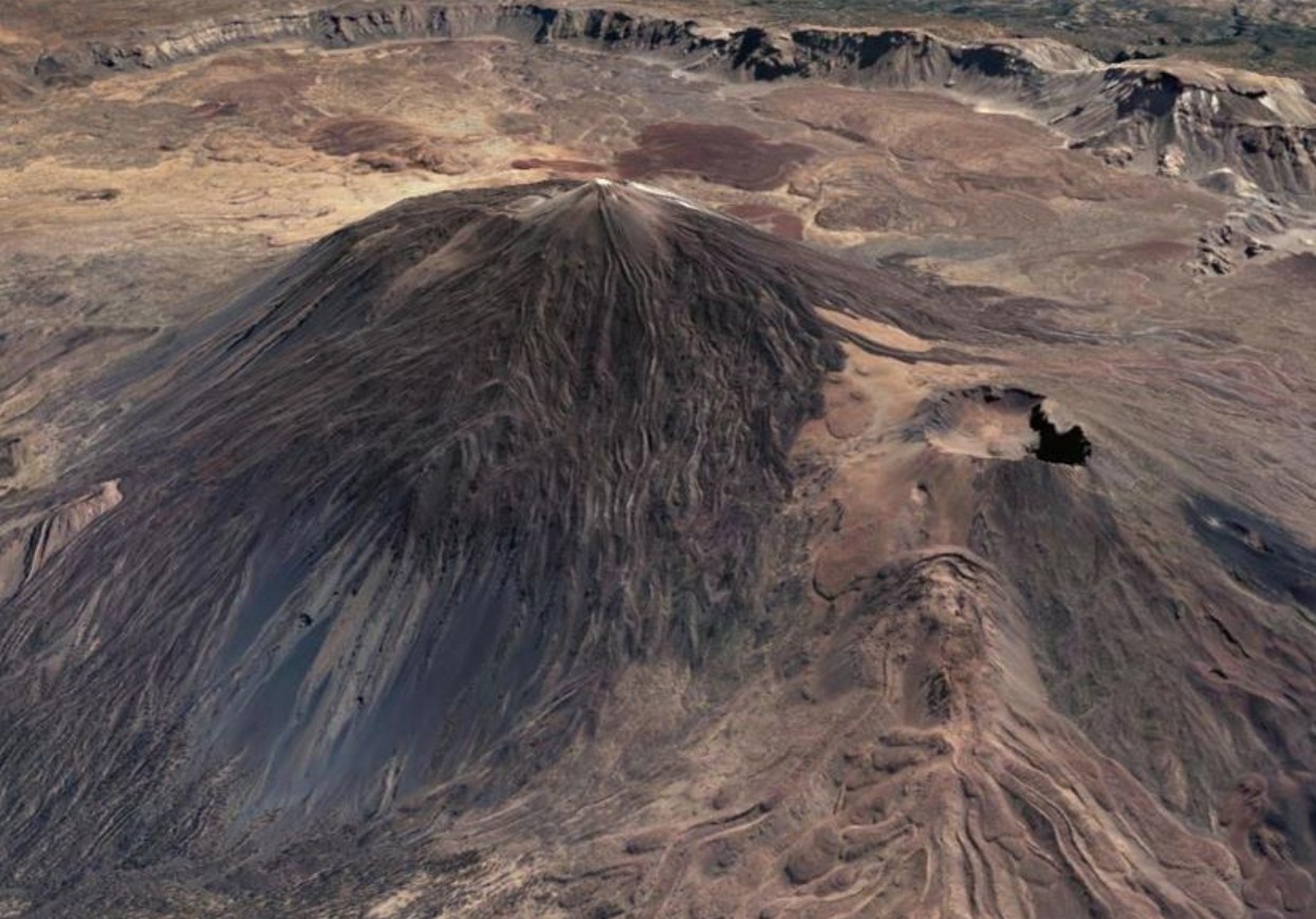 Mapa de actividad sísmica en el entorno del Teide donde el IGN detecta eventos sísmicos híbridos relacionados con movimiento de fluidos en el sistema volcánico del IGN