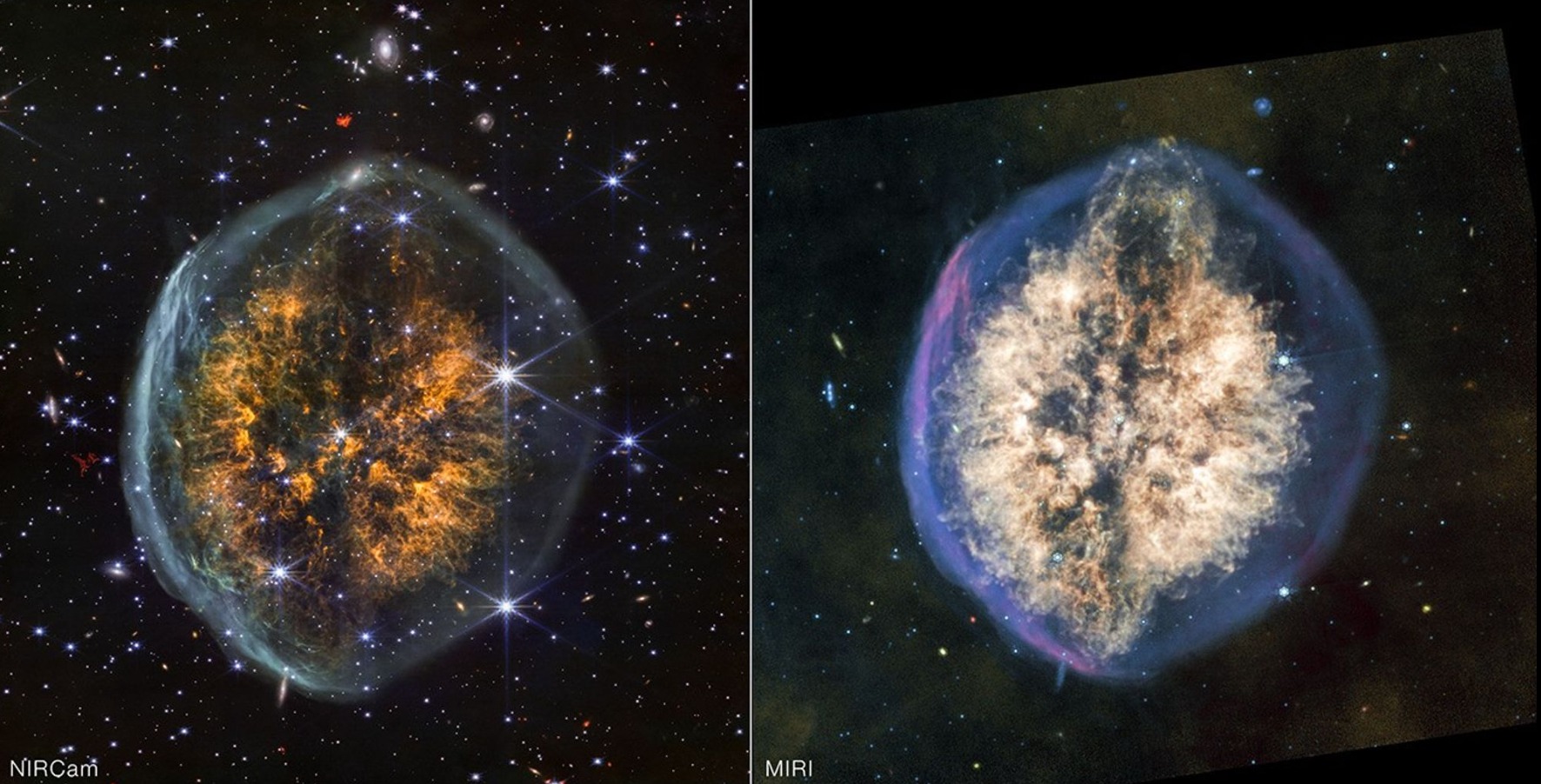 Nebulosa PMR 1 captada por el telescopio espacial James Webb con forma de cráneo cósmico - NASA