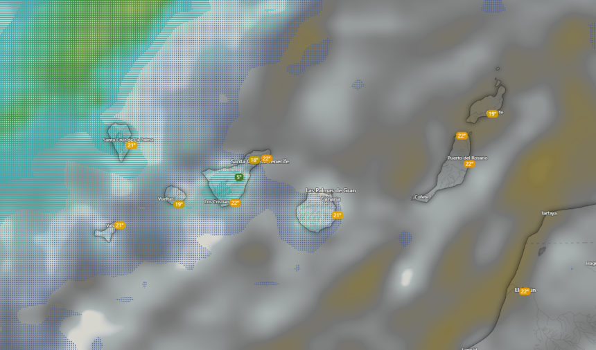Mapa del tiempo y borrascas en Canarias - AEMET