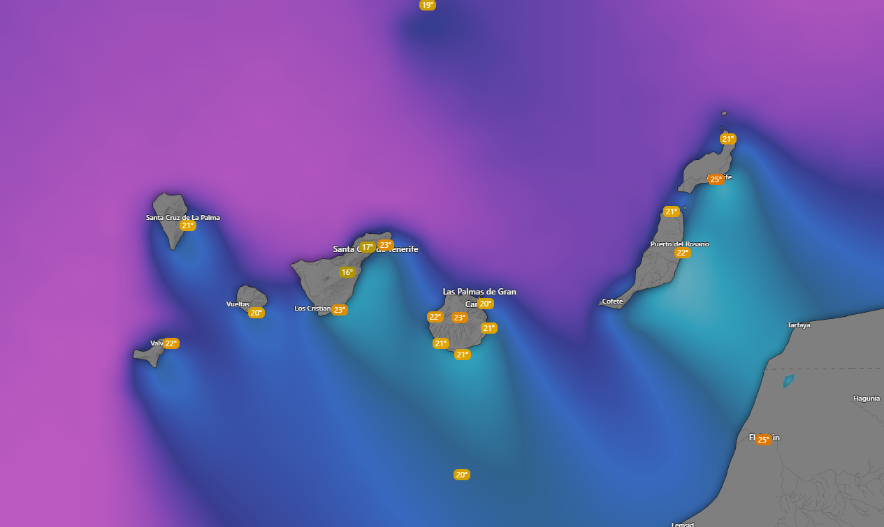 Mapa de oleaje en Canarias - AEMET