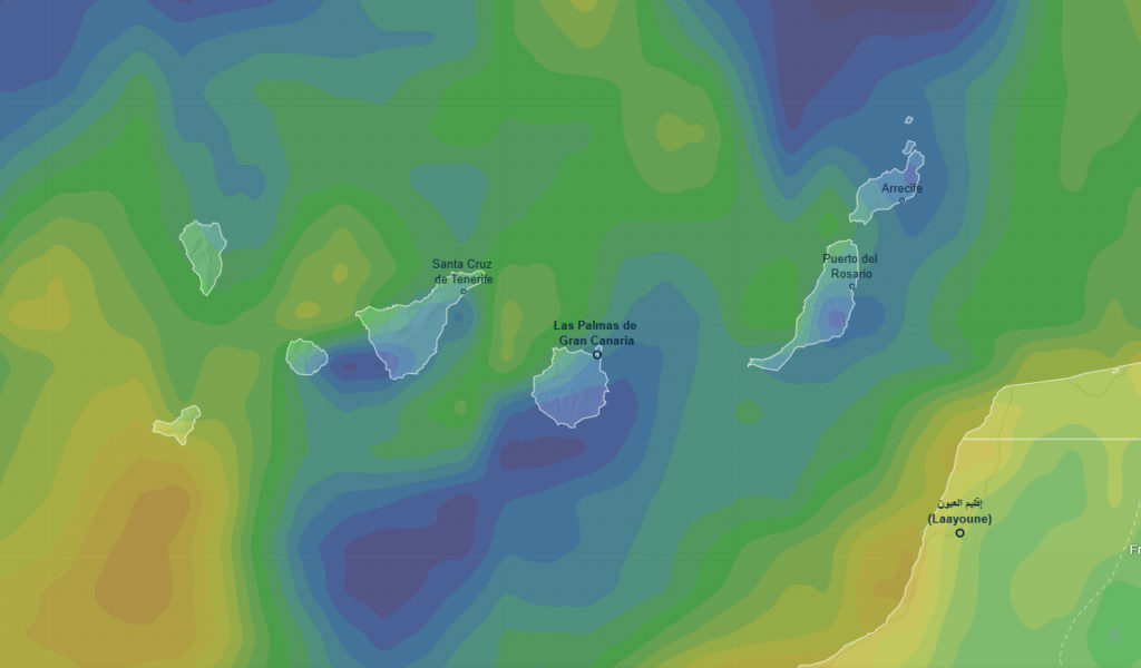 Cielos nubosos sobre Canarias este miércoles con lluvias previstas por la AEMET en las islas montañosas especialmente en zonas de interior durante las horas centrales del día en Canarias