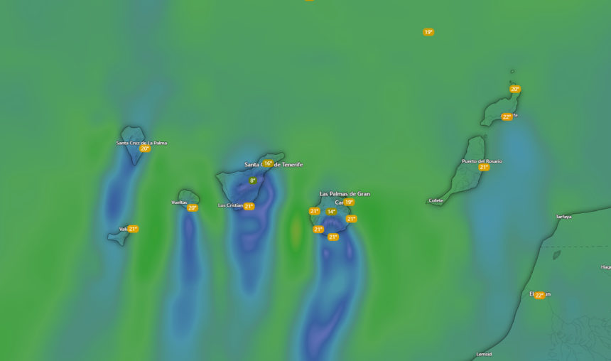 Cielos nubosos sobre Canarias este sábado con lluvias débiles previstas por la AEMET en las islas montañosas y alisio que arreciará por la tarde mientras los restos de una DANA mantienen la inestabilidad en el archipiélago de Canarias