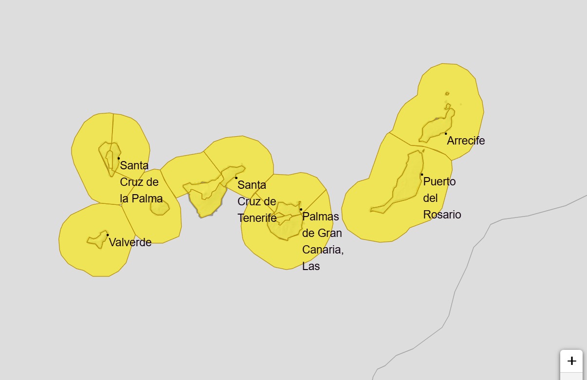 Alertas activadas en Canarias - AEMET
