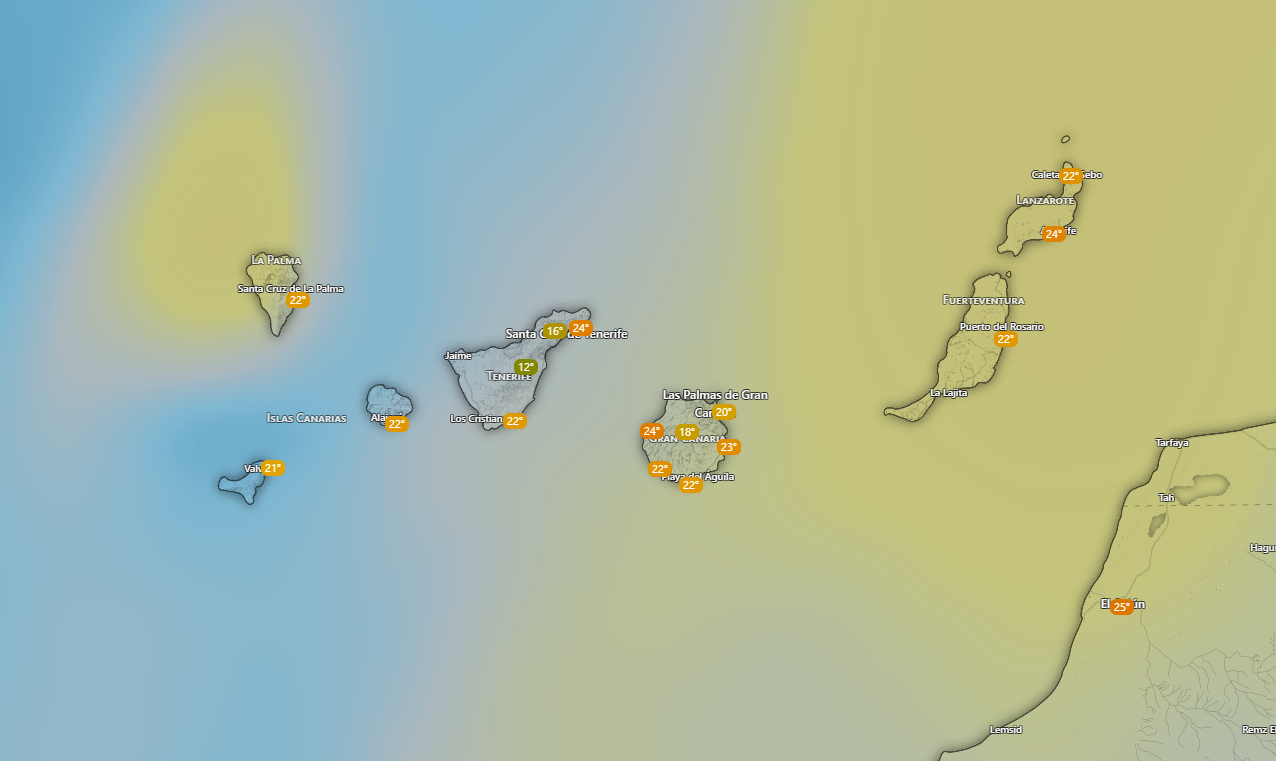 Cielo con calima y polvo sahariano sobre las medianías del sur de Gran Canaria durante un episodio de aire cálido procedente del Sáhara que la AEMET prevé para esta semana en el archipiélago canario - AEMET