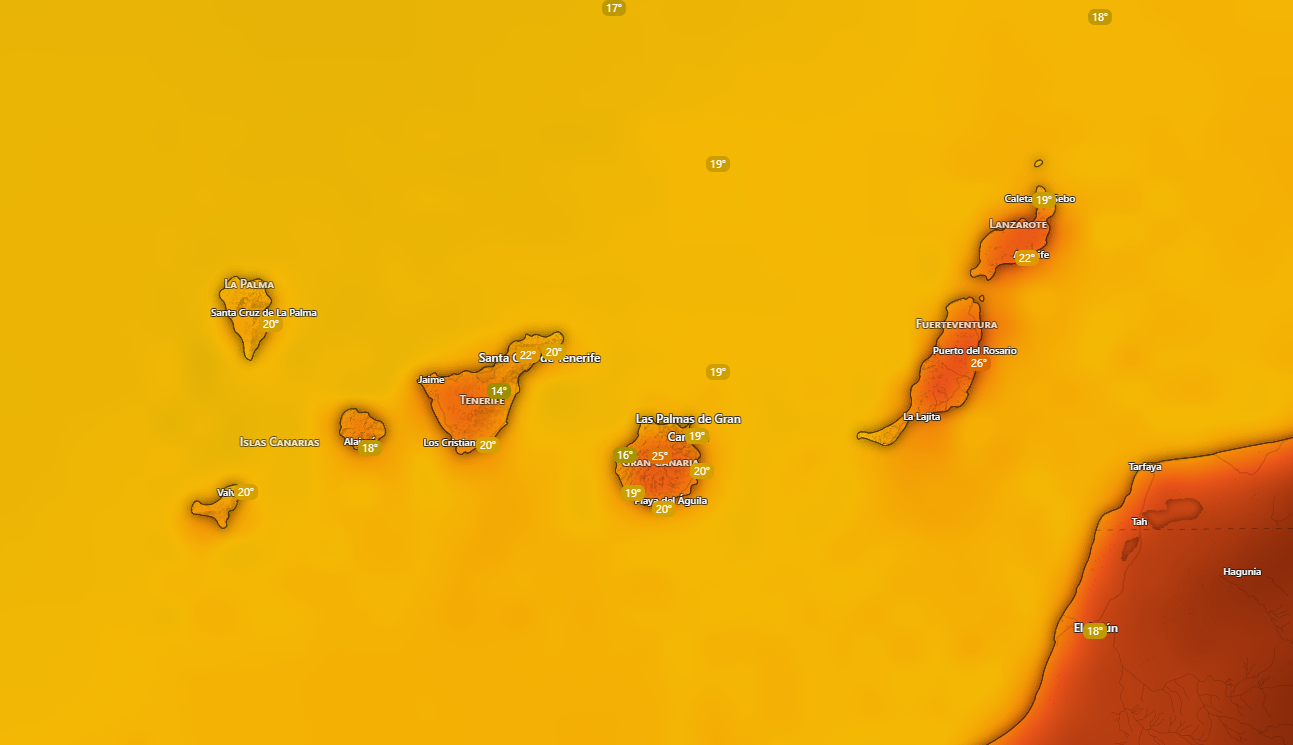 Una semana extraordinariamente cálida en Canarias: la AEMET prevé hasta 37 grados y el Gobierno pide precaución