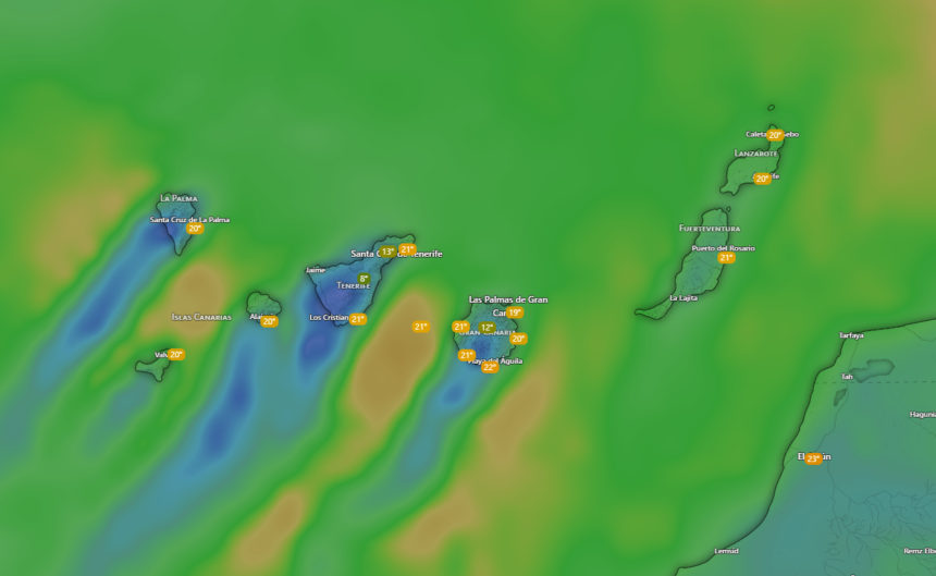 Vista del cielo despejado sobre la costa norte de Tenerife durante una jornada soleada, fenómeno meteorológico previsto por la AEMET para los próximos días en el archipiélago canario antes de un nuevo giro del tiempo