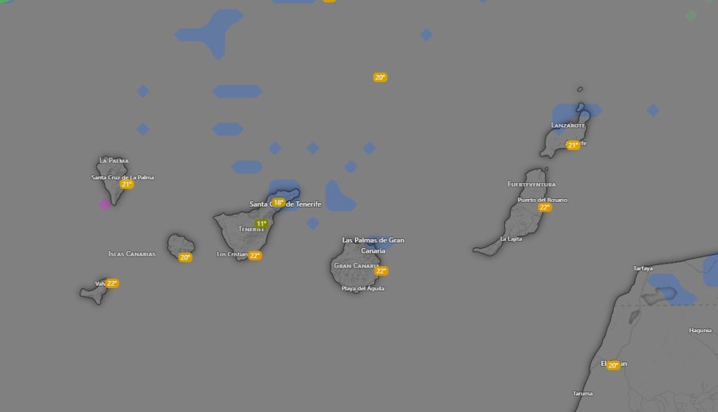 La AEMET prevé un jueves con lloviznas, nubes y viento en aumento por la tarde en buena parte de Canarias