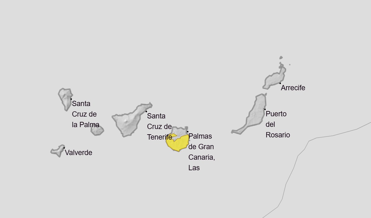 Avisos amarillos en Canarias - AEMET