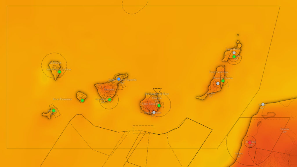 Mapa del tiempo en Canarias - AEMET