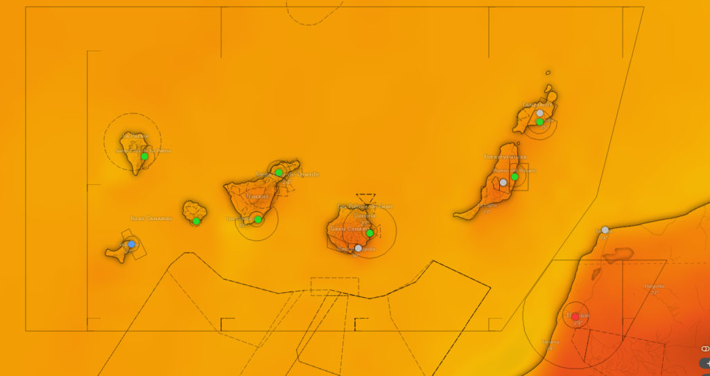 Mapa del tiempo en Canarias - AEMET