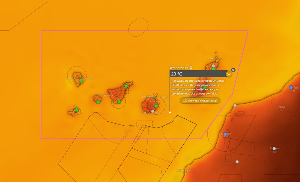 Mapa del tiempo en Canarias - AEMET